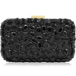 Chic & elegant Black rhinestone Clutch New